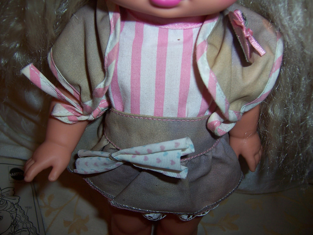 VTG 1988 Mattel Wee Lil' Little Miss Makeup Doll Girl Pink heart cheek 13  tall