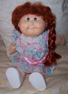 blonde curly haired cabbage patch doll